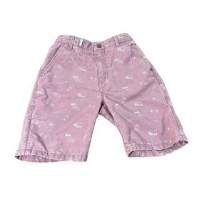 Zara Boys Shorts Size 8 Sharks Skateboards Palm Trees Adjustable Waist Pockets